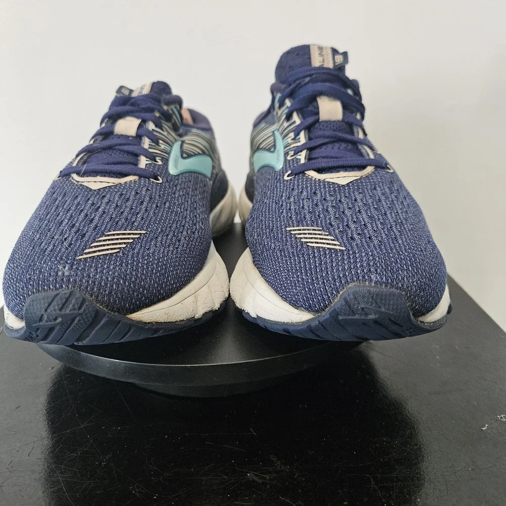 Brooks Adrenaline GTS 19 Running Shoes Womens 8.5 D Wide Blue Sneakers